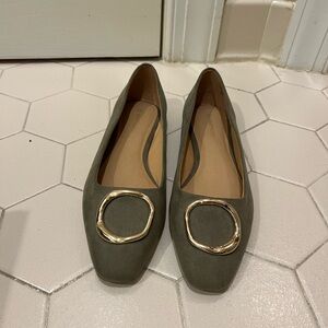 Olive Green flats-Never Worn